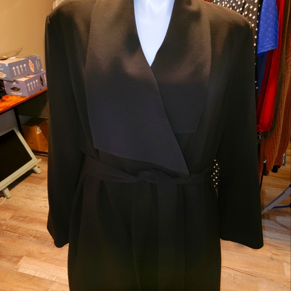 Ralph Lauren Crepe Open-Front Coat - Picture 10 of 13